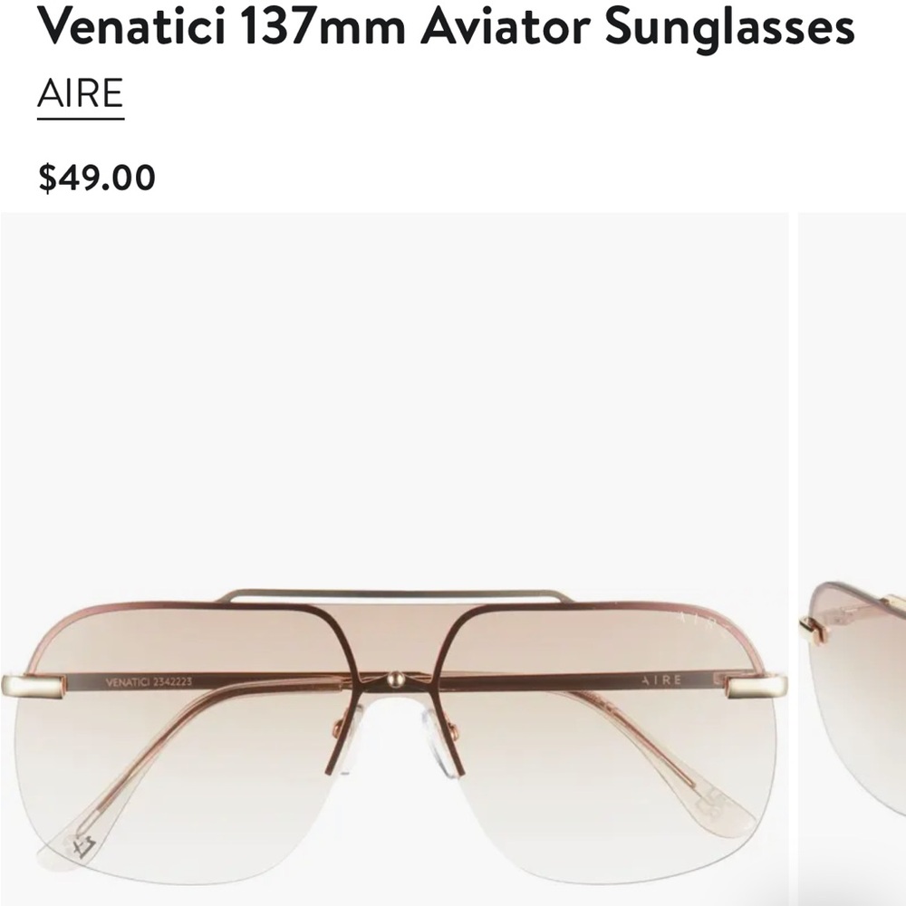 AIRE Brown Aviator Sunglasses
